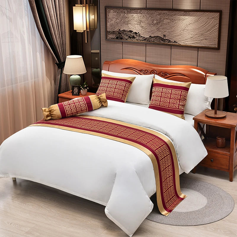 Geometric Lattice Bed Runner