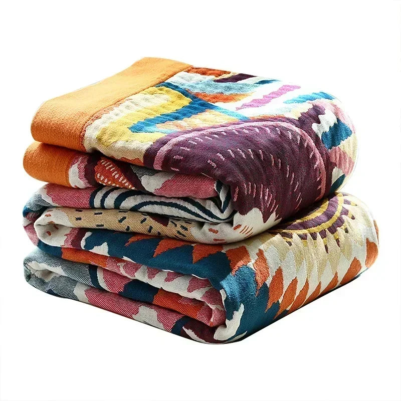 Nordic Cotton Gauze Boho Throw