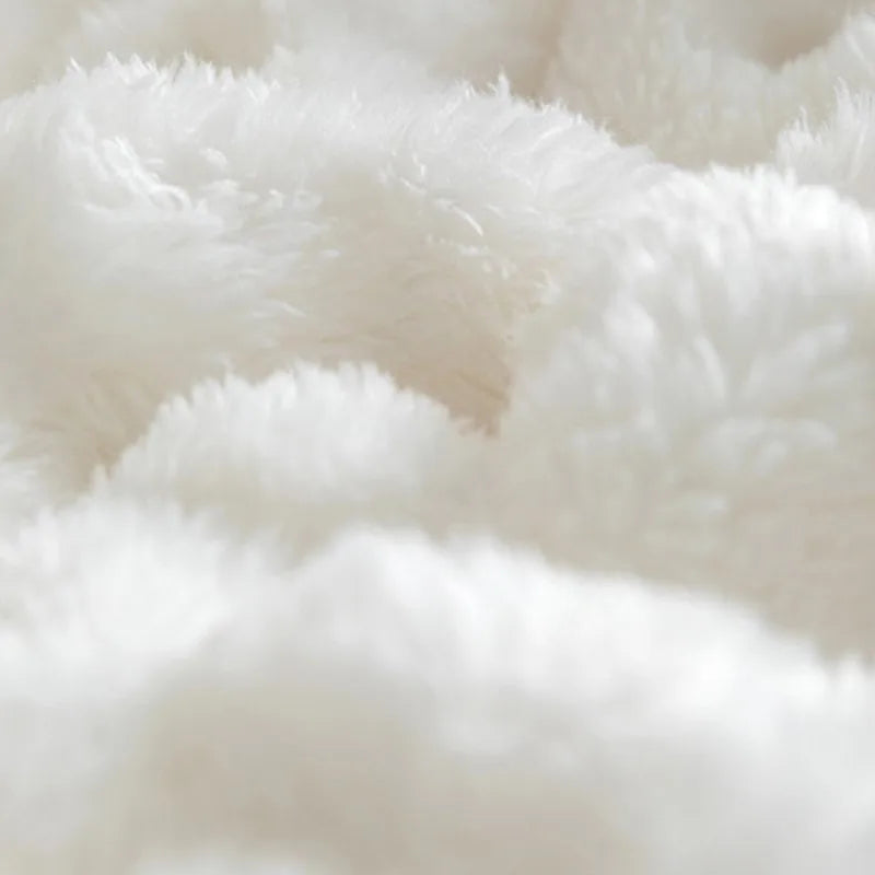 3D Bubble Plush Flannel Throw Blanket
