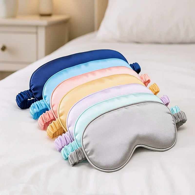 Double Sided Silk Sleep Mask Set with Pouch and Scrunchie