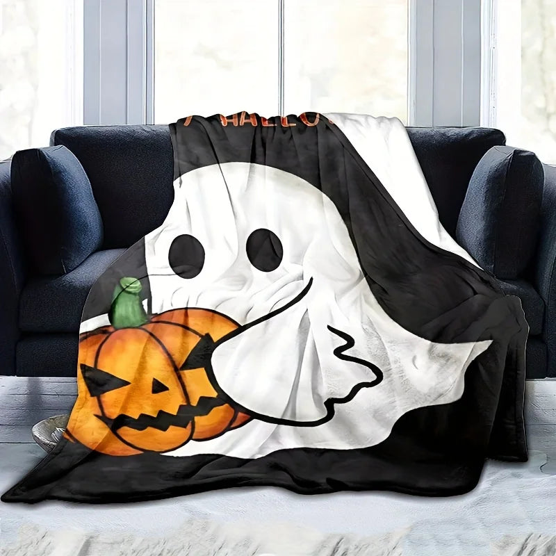 Halloween Flannel Throw Blanket