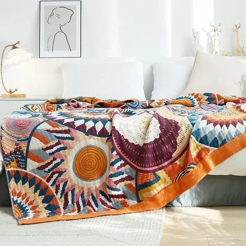Nordic Cotton Gauze Boho Throw