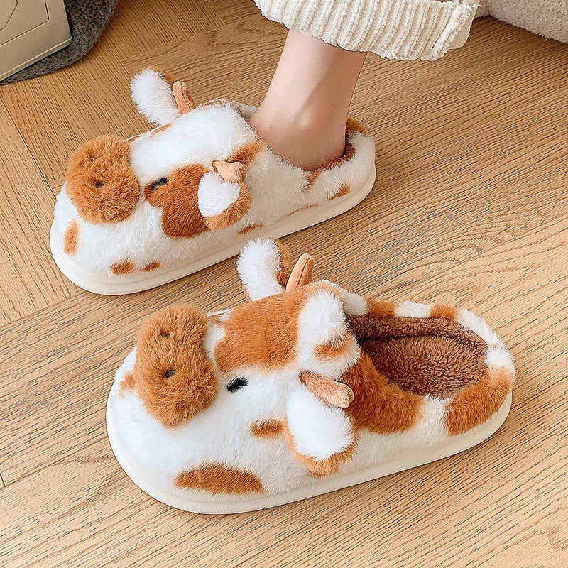 Cartoon Cow Fluffy Slides