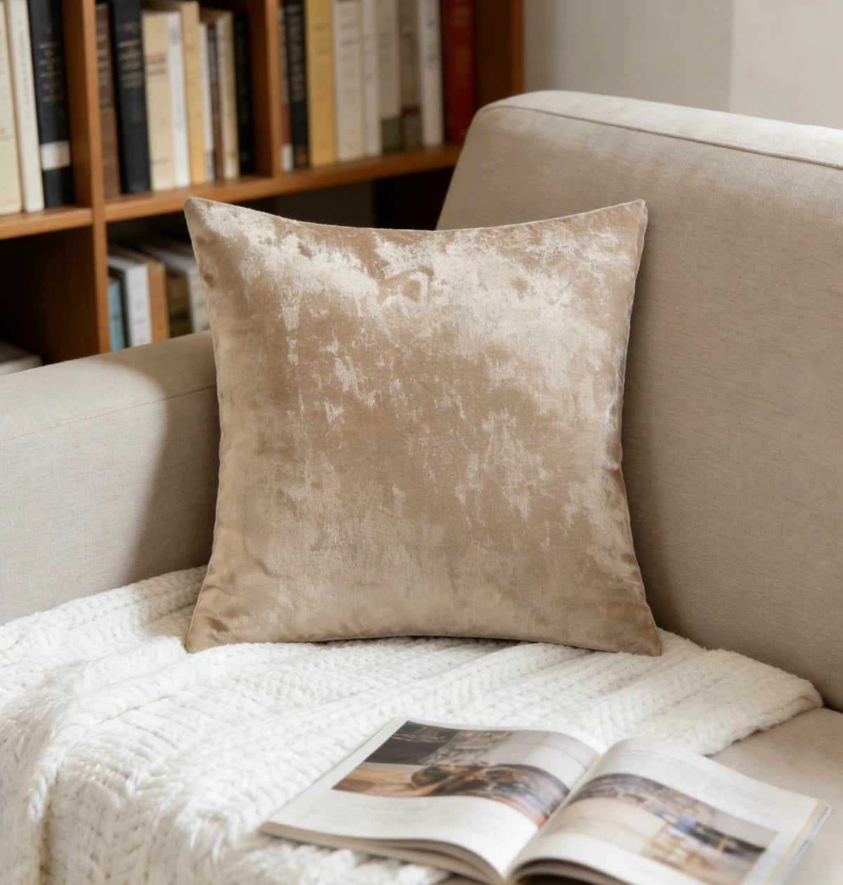 Soft Velvet Cushion Cover, 45x45cm