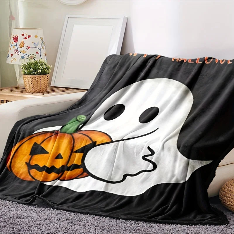 Halloween Flannel Throw Blanket