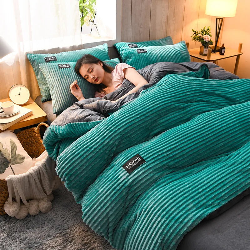 Thick Double-Sided Plush Duvet Cover