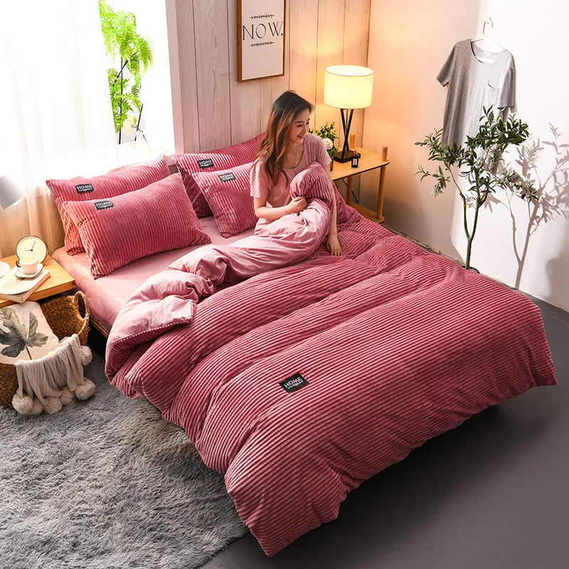 Thick Double-Sided Plush Duvet Cover