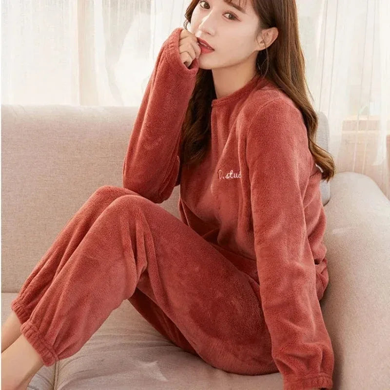 Thick Fleece Loungewear Set