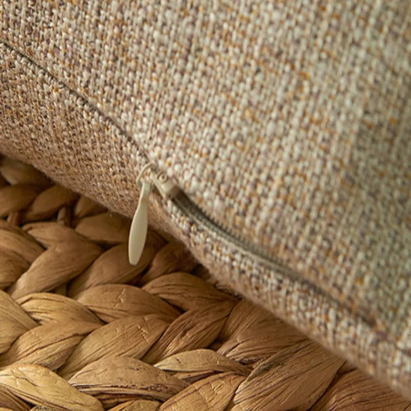 Linen Look Tassel Cushion Covers, Set of 2