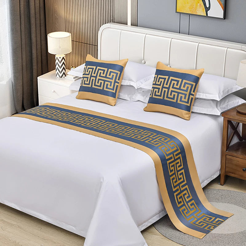 Geometric Lattice Bed Runner
