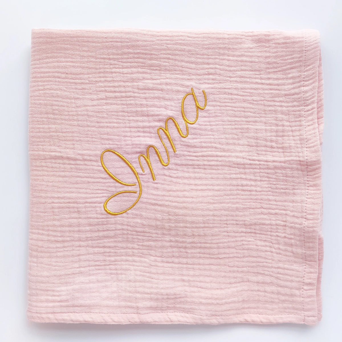 Personalized Cotton Muslin Baby Swaddle