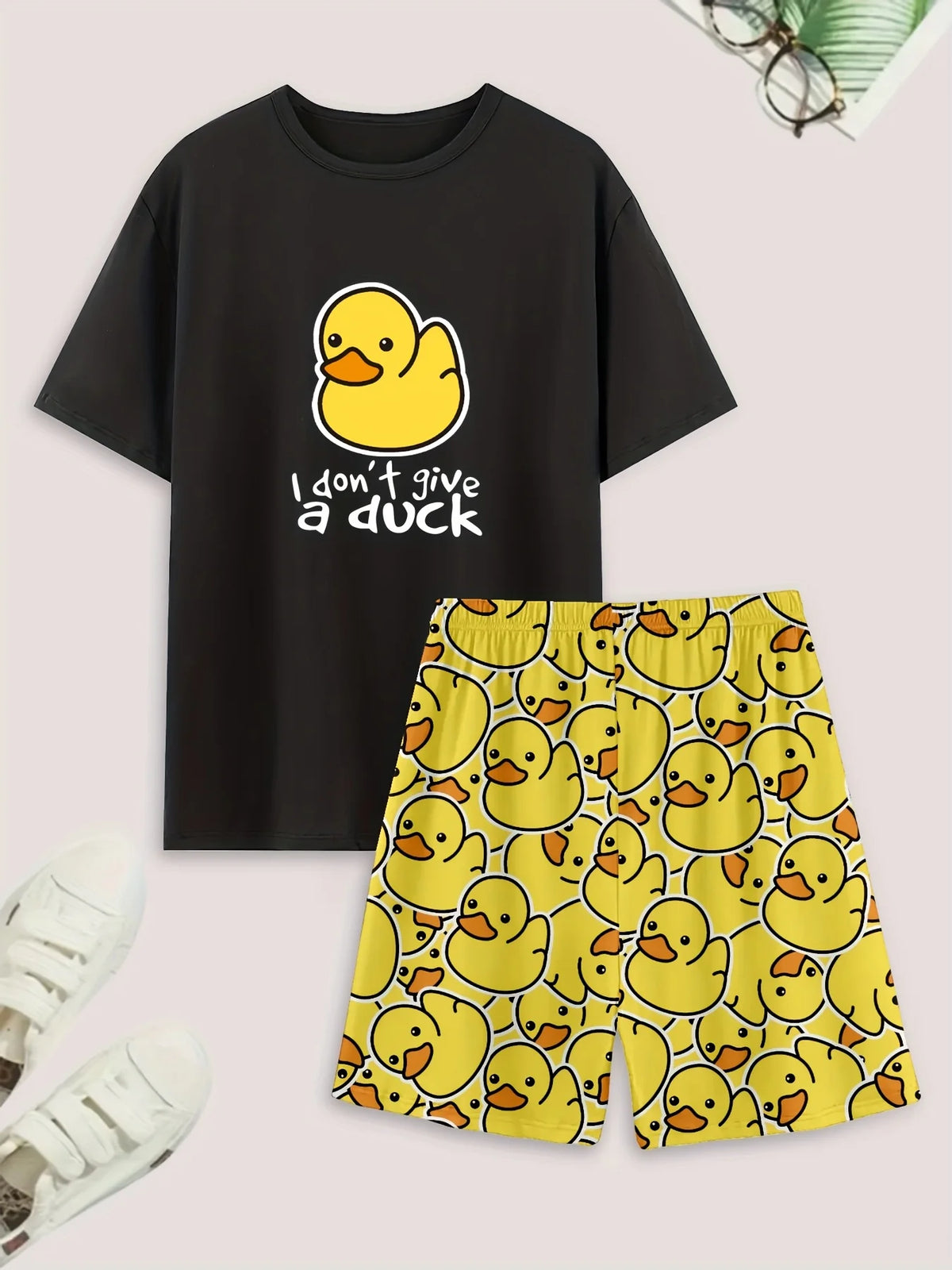 Duck Print Knit Pajama Set