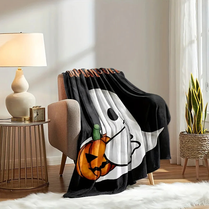 Halloween Flannel Throw Blanket