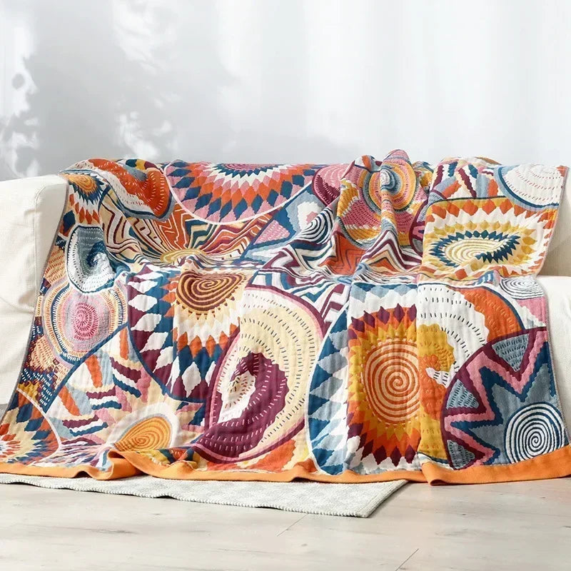 Nordic Cotton Gauze Boho Throw