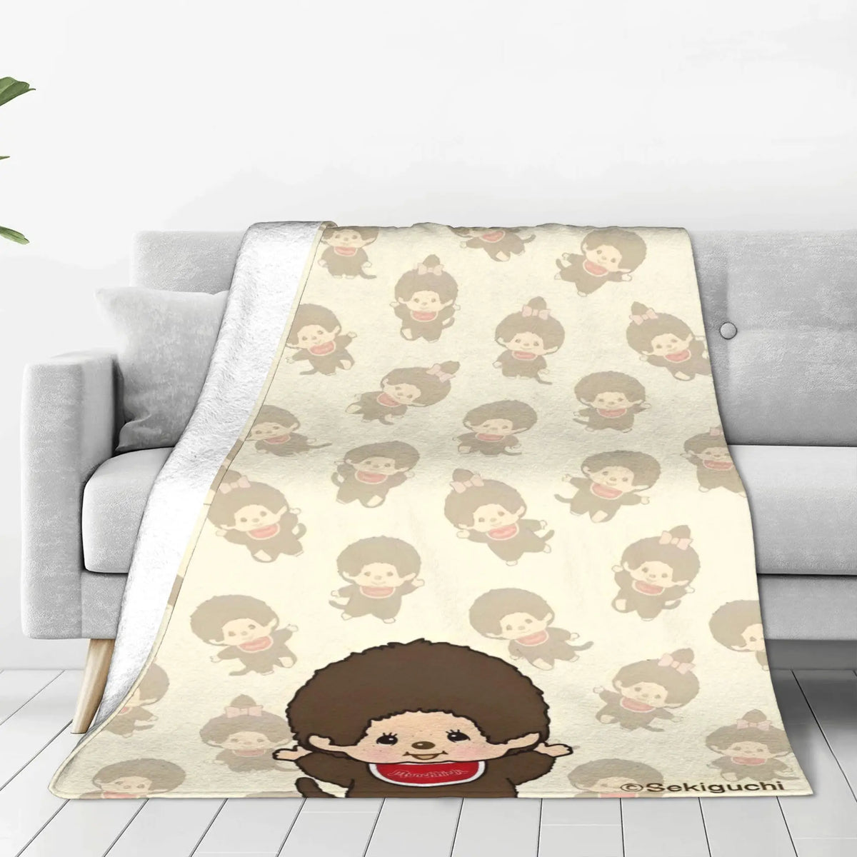 Monchhichi Print Kids Throw Blanket