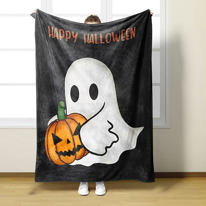 Halloween Flannel Throw Blanket