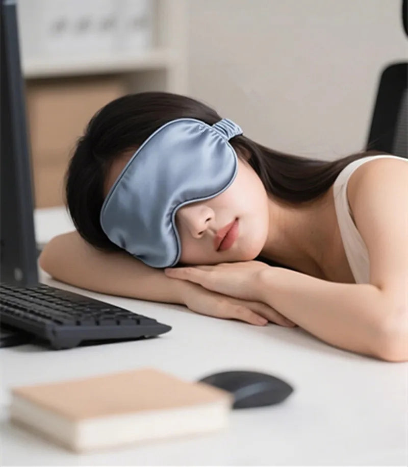 Double Sided Silk Sleep Mask Set with Pouch and Scrunchie