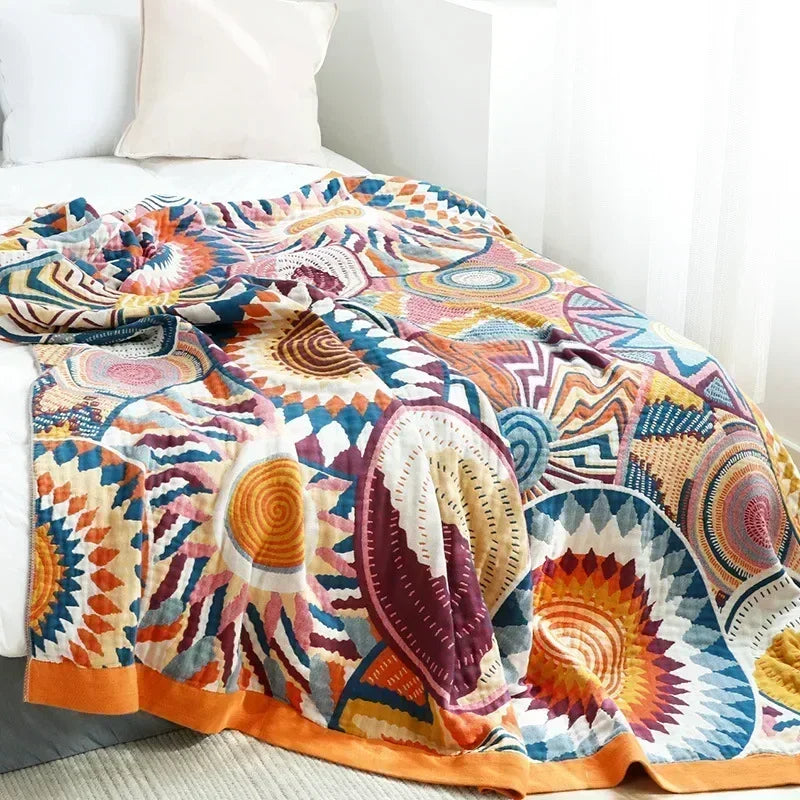 Nordic Cotton Gauze Boho Throw