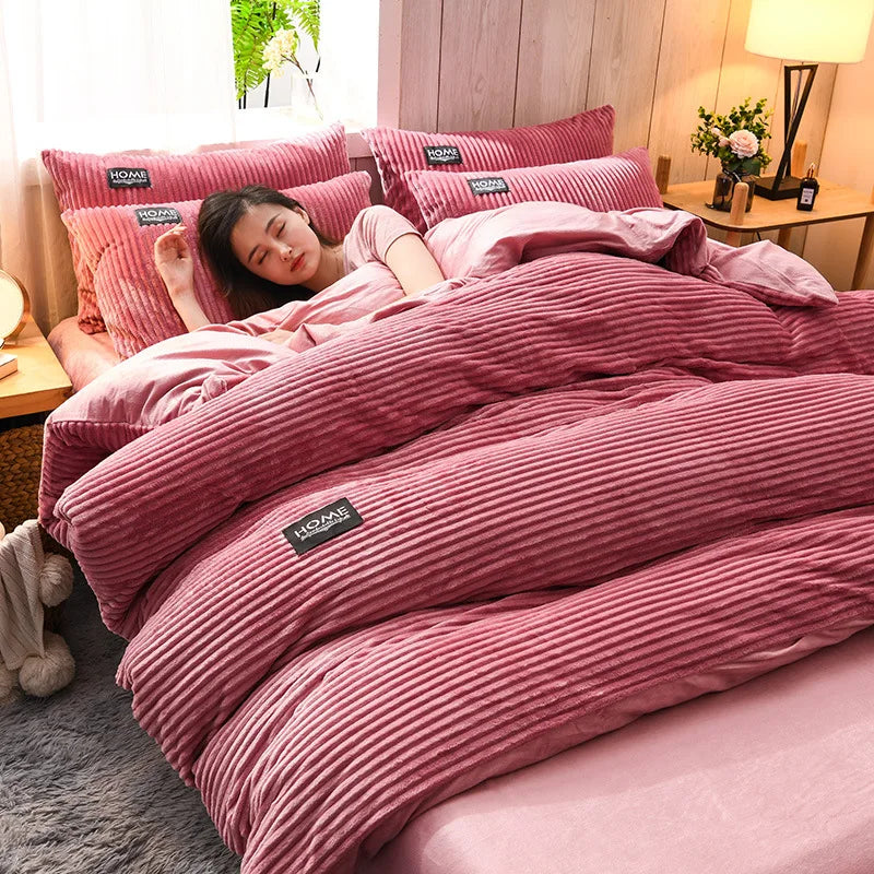 Thick Double-Sided Plush Duvet Cover