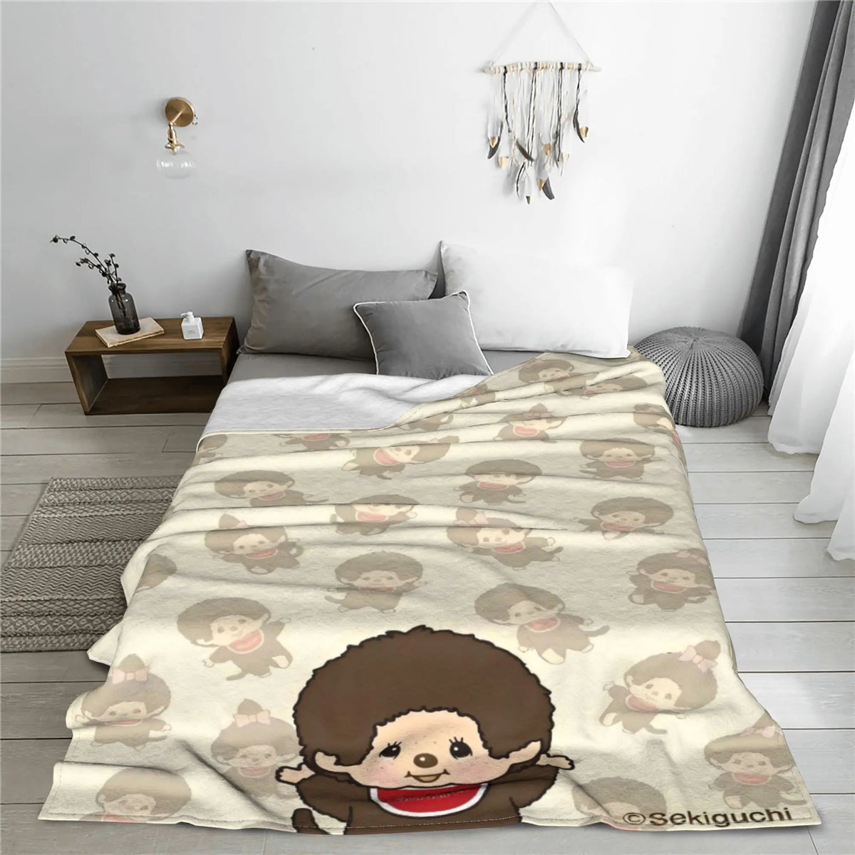 Monchhichi Print Kids Throw Blanket