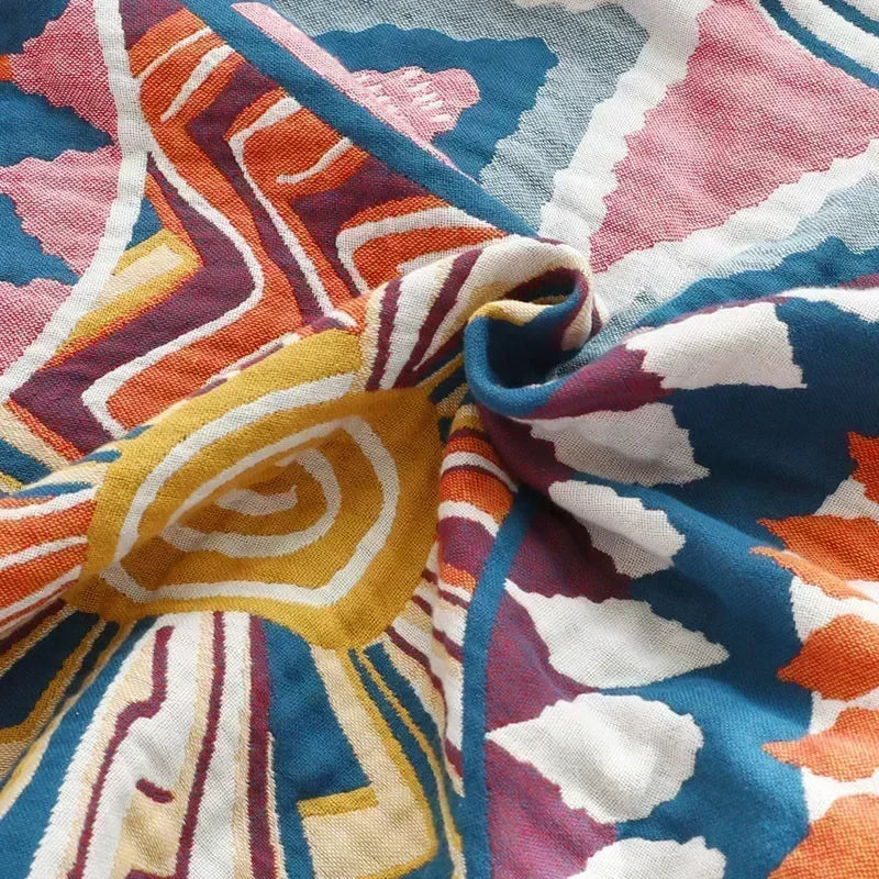 Nordic Cotton Gauze Boho Throw