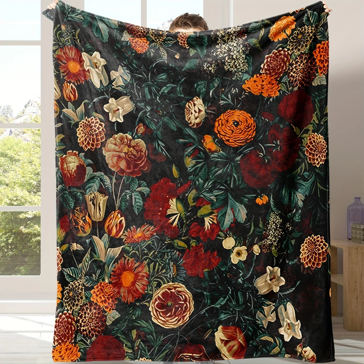 Printed Flannel Throw Blanket