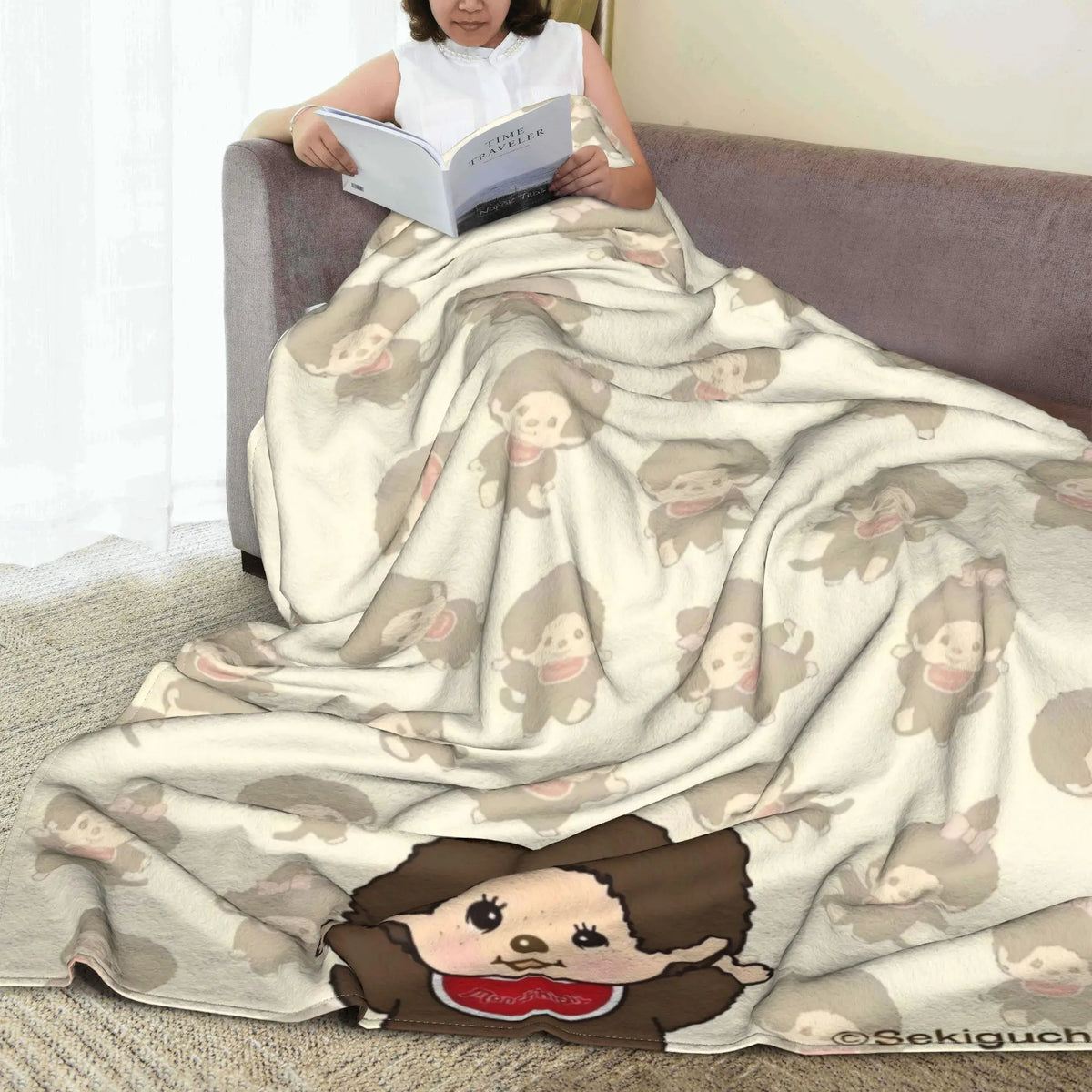 Monchhichi Print Kids Throw Blanket