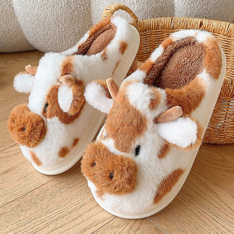 Cartoon Cow Fluffy Slides