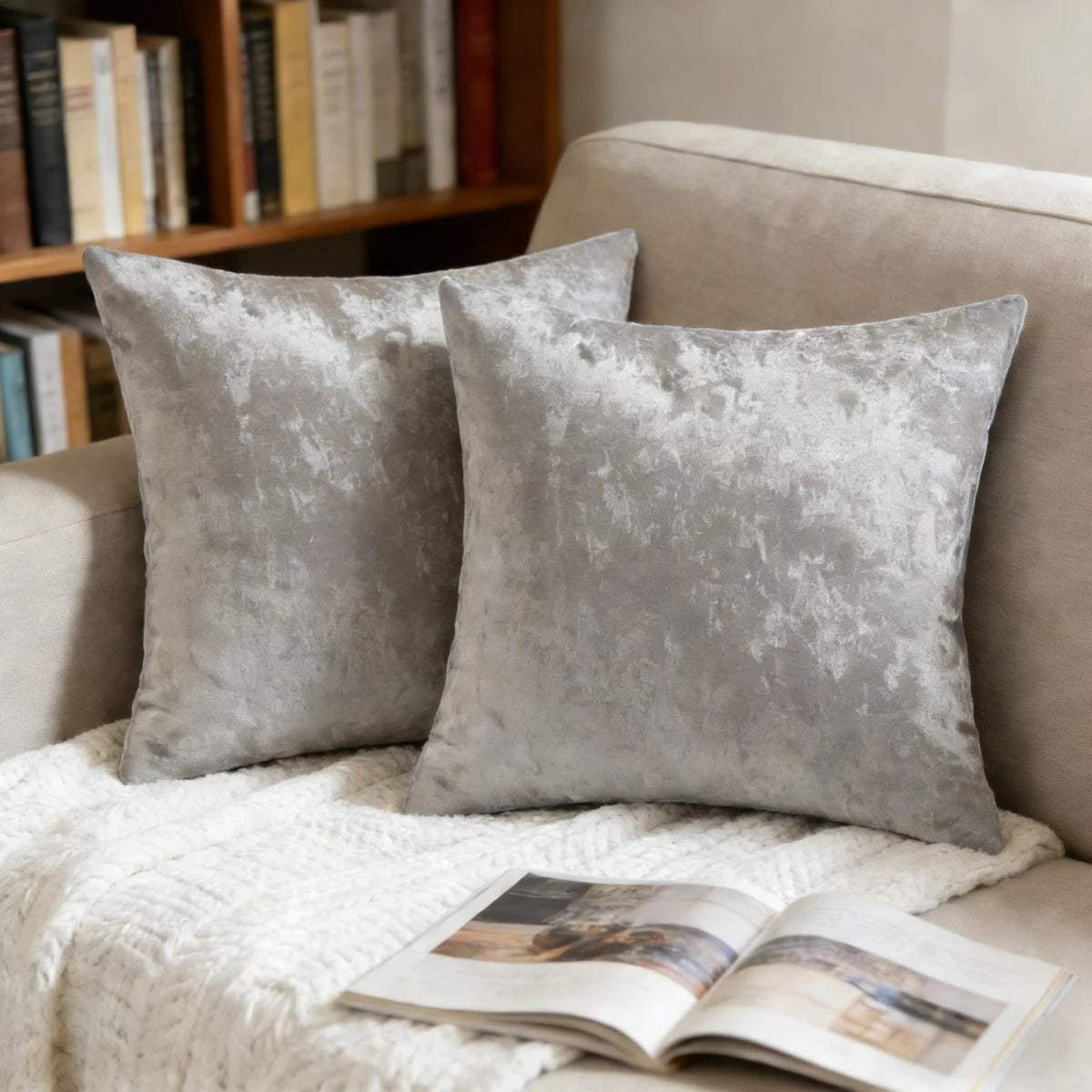 Soft Velvet Cushion Cover, 45x45cm