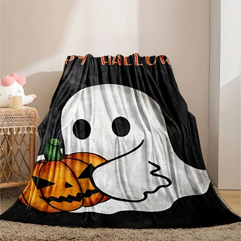 Halloween Flannel Throw Blanket