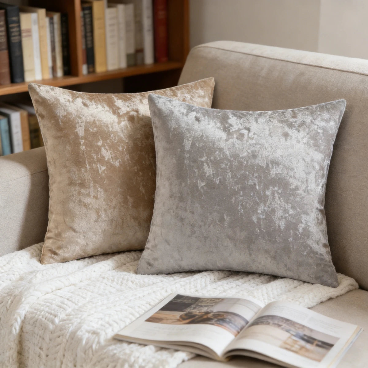 Soft Velvet Cushion Cover, 45x45cm