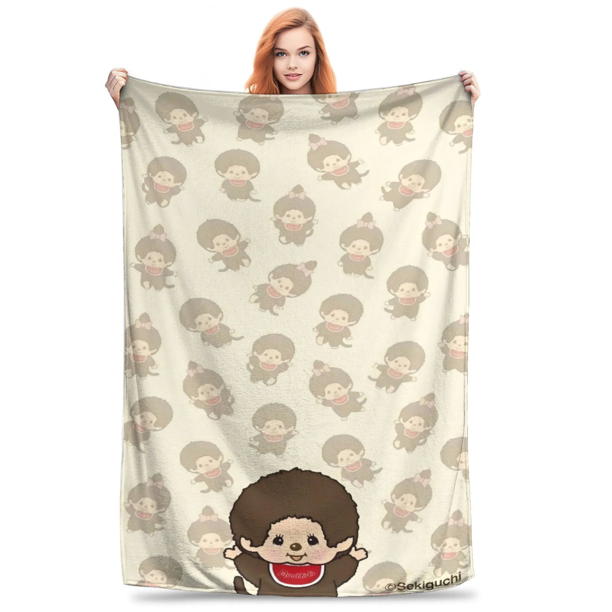 Monchhichi Print Kids Throw Blanket