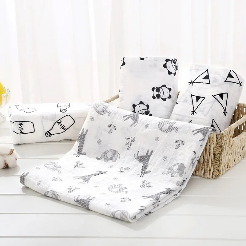 Newborn Muslin Swaddle Blanket, Set of 3
