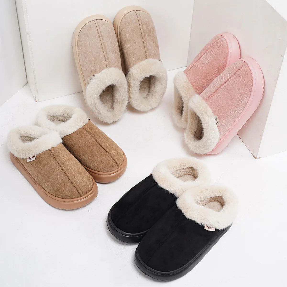 Cloud Platform Plush Slippers