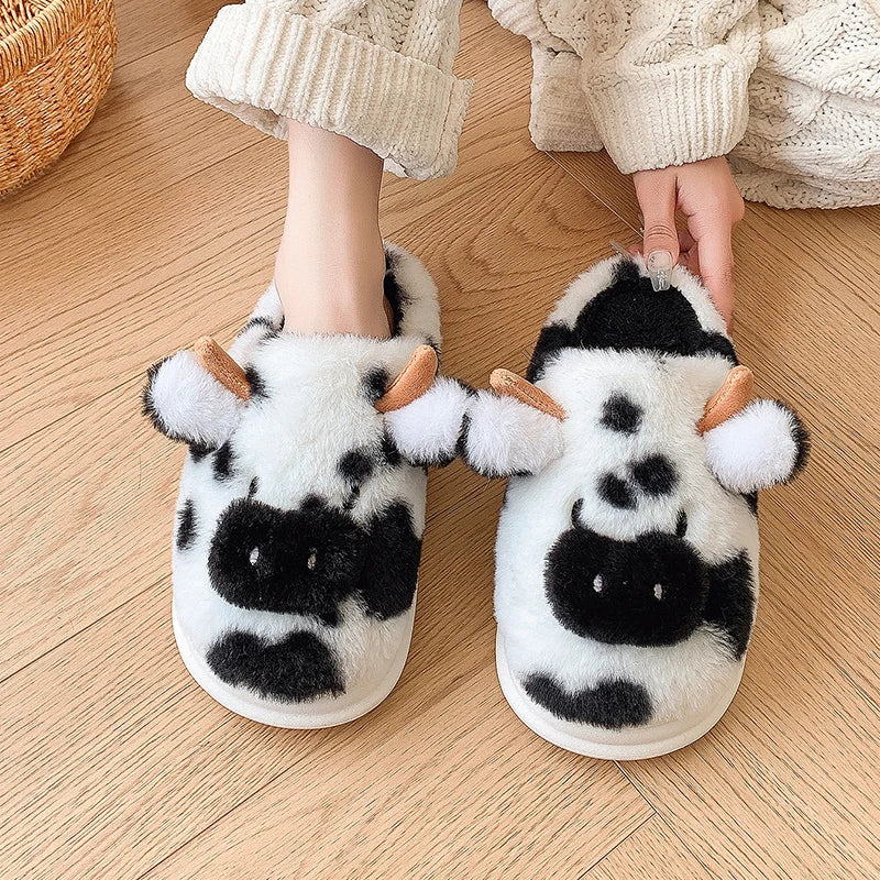 Cartoon Cow Fluffy Slides