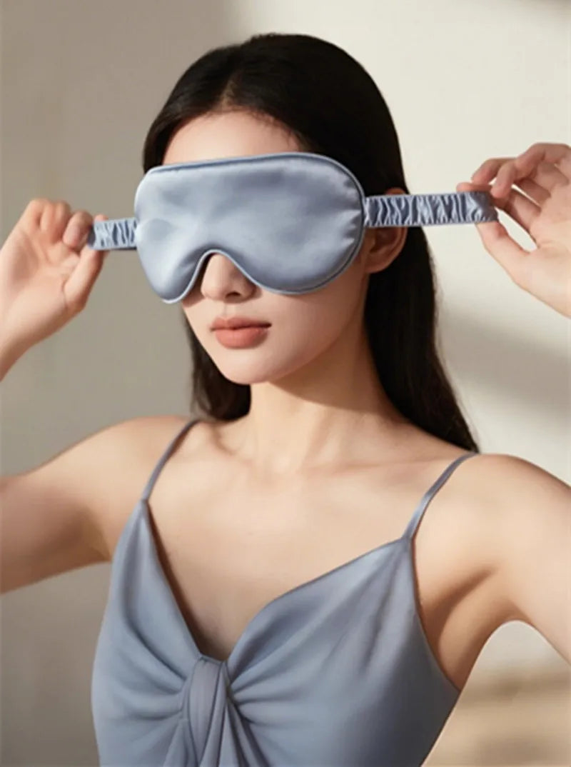 Double Sided Silk Sleep Mask Set with Pouch and Scrunchie