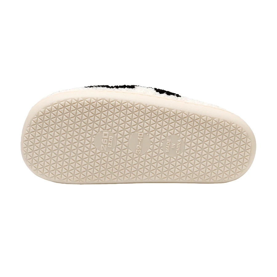 Checkerboard Fuzzy House Slippers