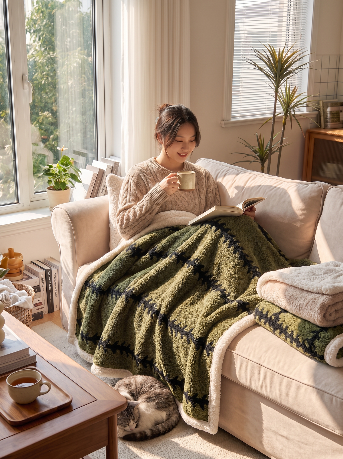Fluffy flannel blanket still soft after washing