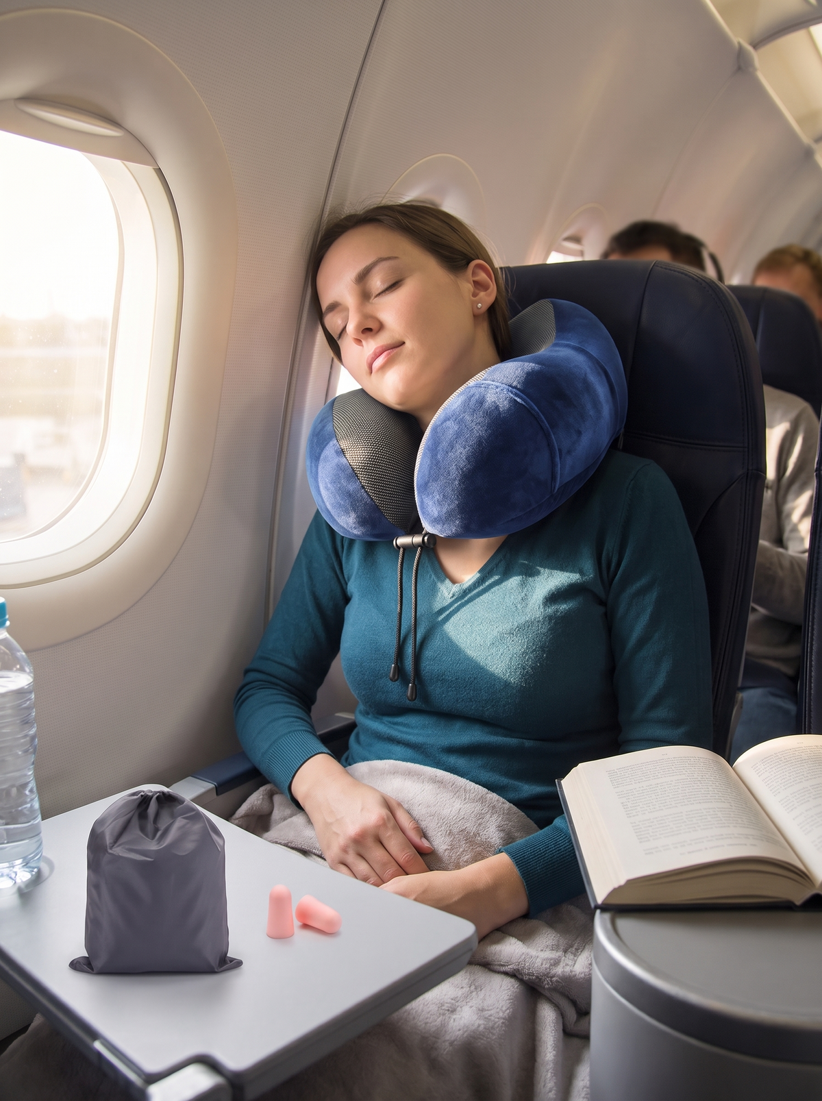 Neck pillow holding its shape through a long flight