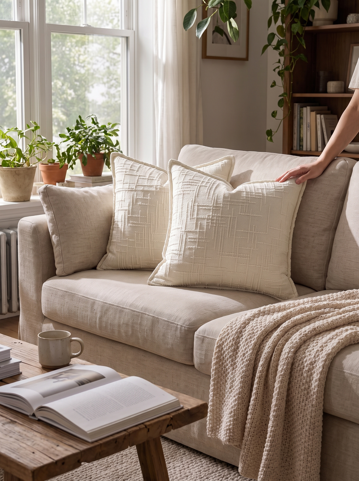 Cushion covers refreshing a living room