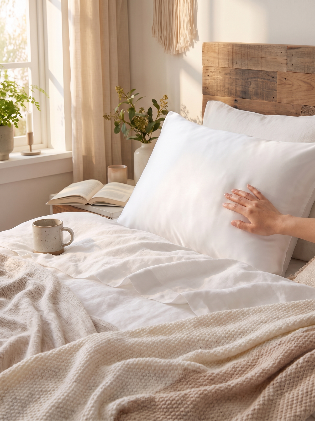Satin pillowcase leaving skin unmarked in the morning
