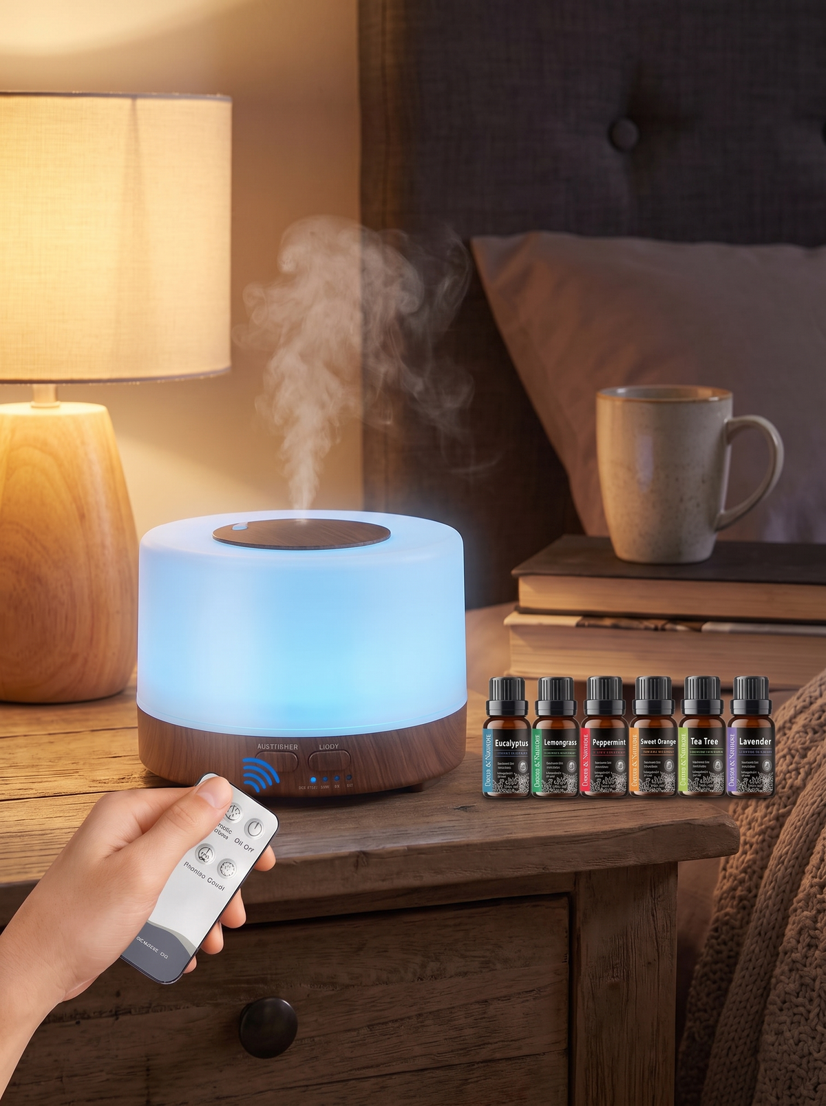 Cool mist rising without a draught in a bedroom