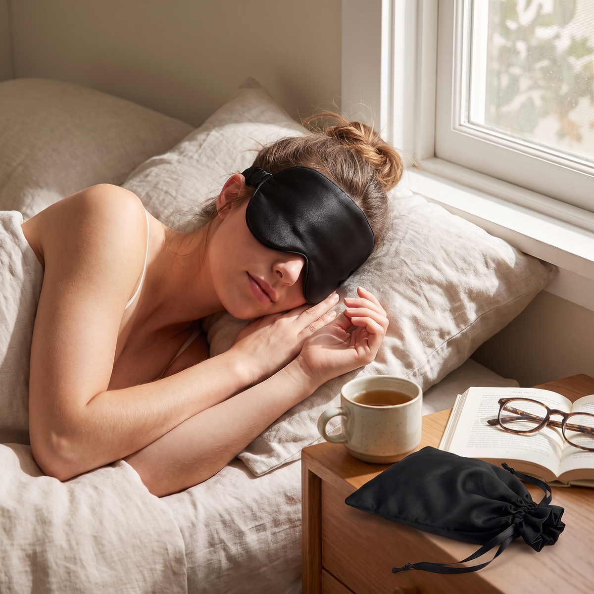 Blackout Silk Sleep Mask, Adjustable